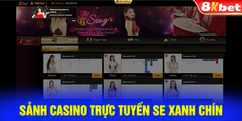 Sảnh casino trực tuyến SE xanh chín